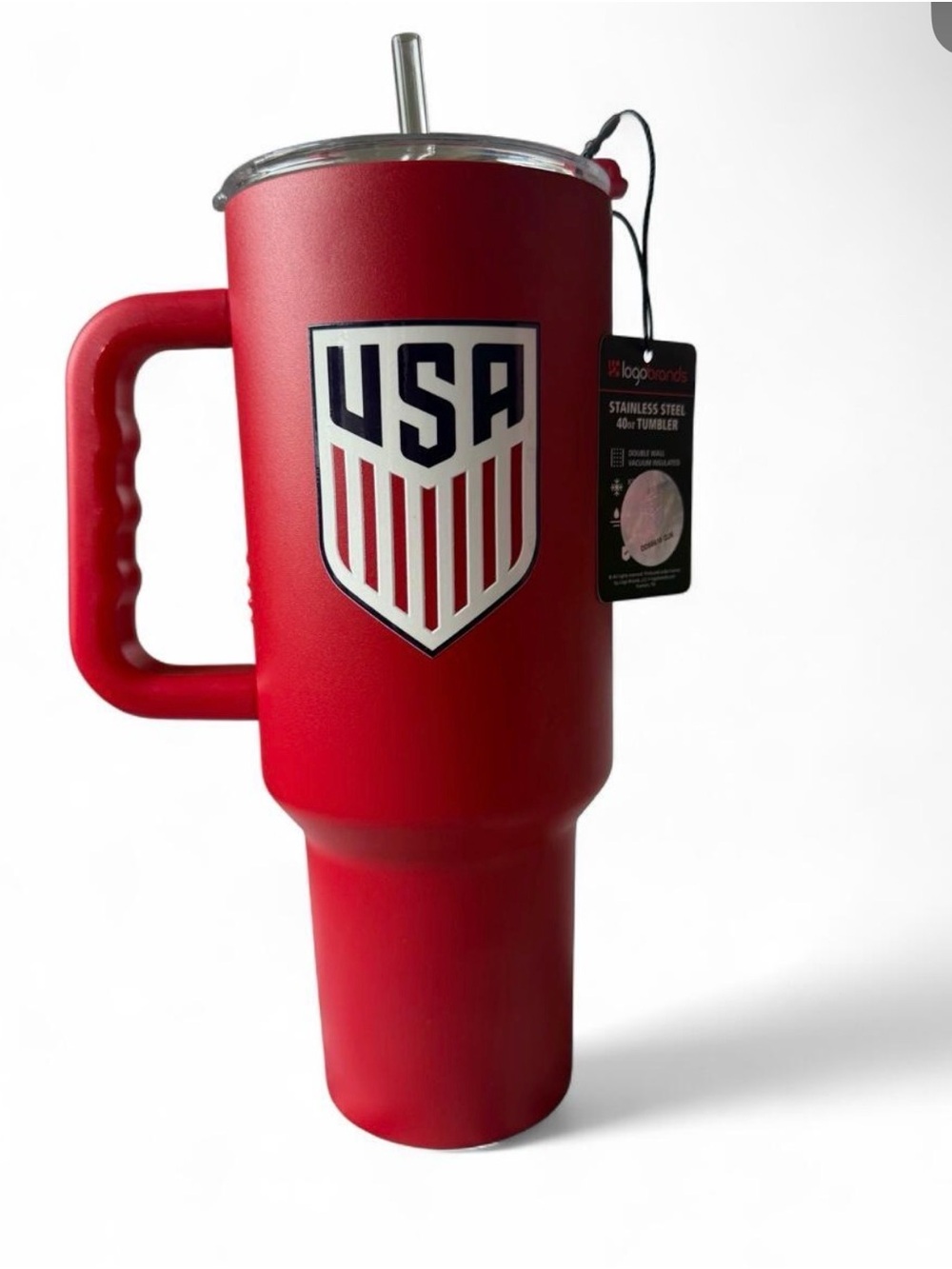 40 OZ USA Stainless Steel Travel Tumbler with Handle
